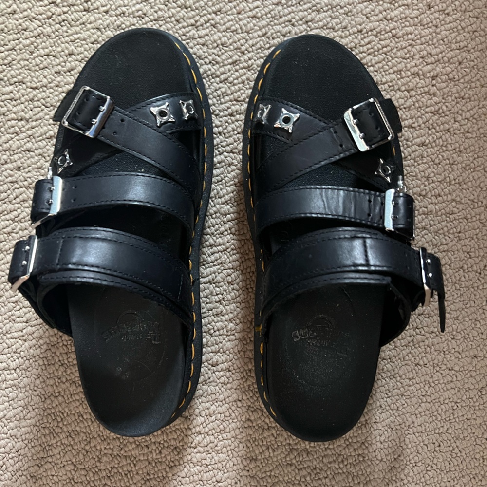 Dr. Martens Black Platform Sandals US 8